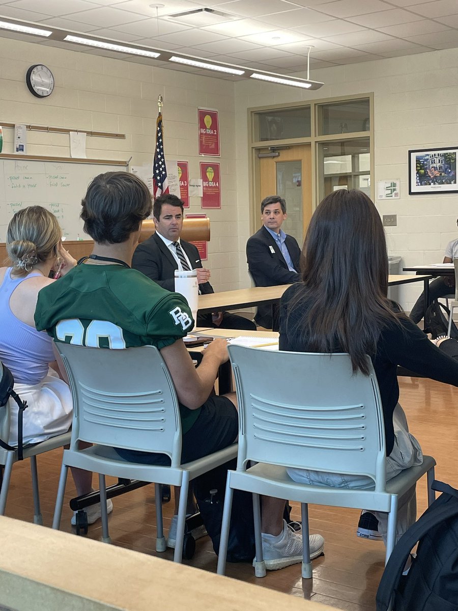 CLGPD's tweet photo. Level 1s had their first guest speakers today and asked some very insightful questions.  Thanks to @MicahCaskey and @shanemassey for speaking about the policy making process in SC. https://t.co/Q12TkkauHi