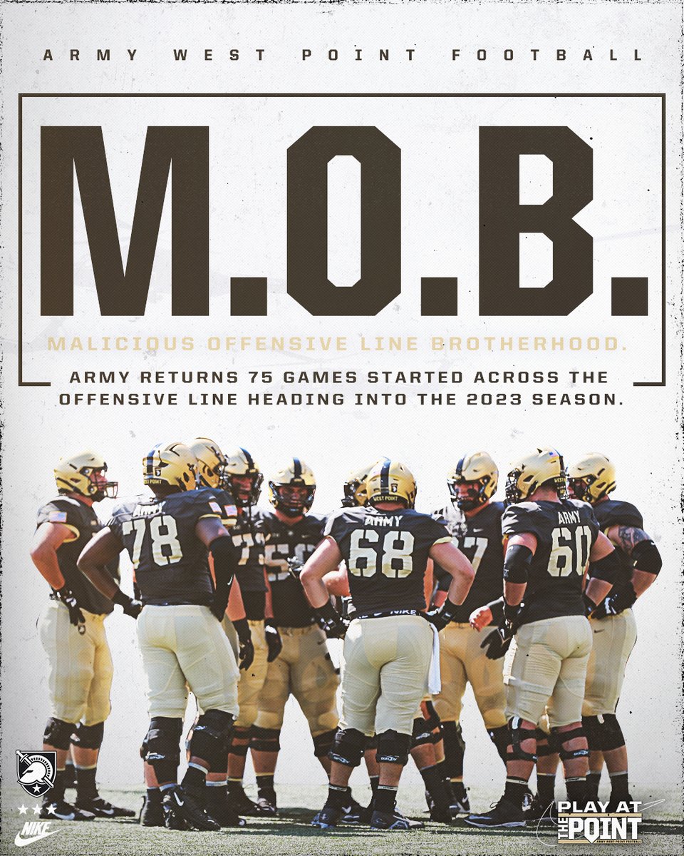 It all starts up front. <a href="/ArmyWP_Football/">Army Football</a> 

#PlayAtThePoint | #BuiltfortheBrotherhood | #BEATnavy🏴‍☠️⚔️