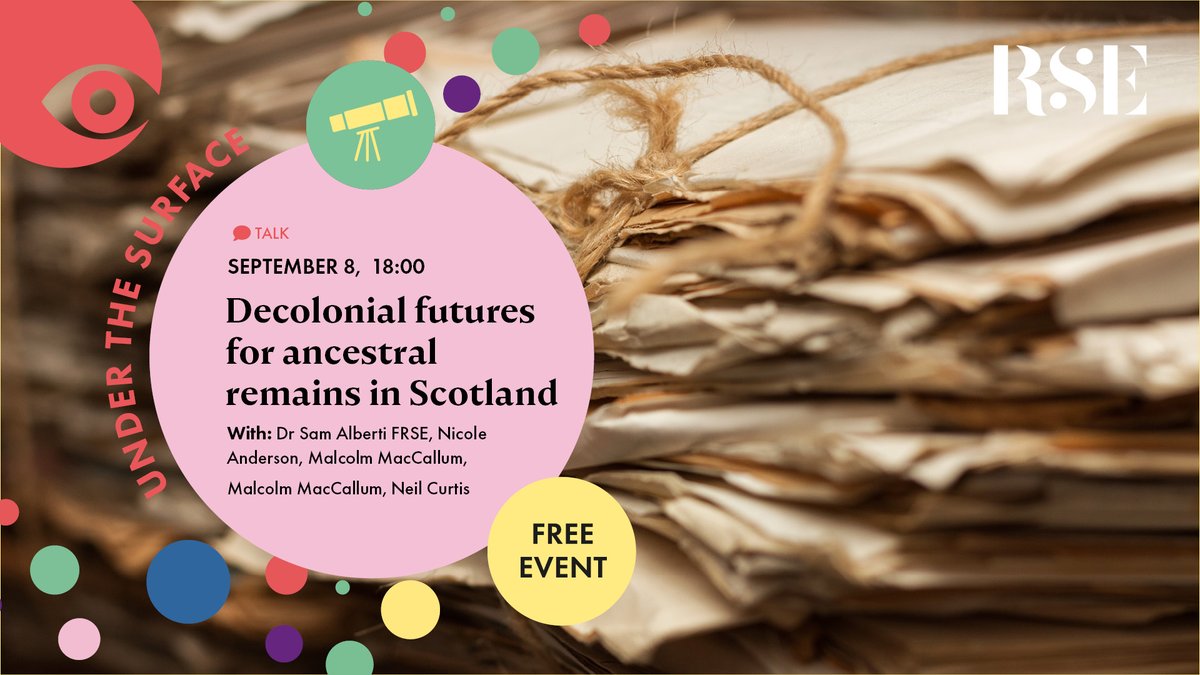 @TeviotPlace holds nearly 1700 ancestral remains. Often @uniofedinburgh students stole these people from burial grounds & battlefields and sent them to anatomy professors in Scotland. Learn more with @sjmm_alberti @nicole_andrsn 📅 8 Sept 💳Free 👉eventbrite.co.uk/e/decolonial-f…