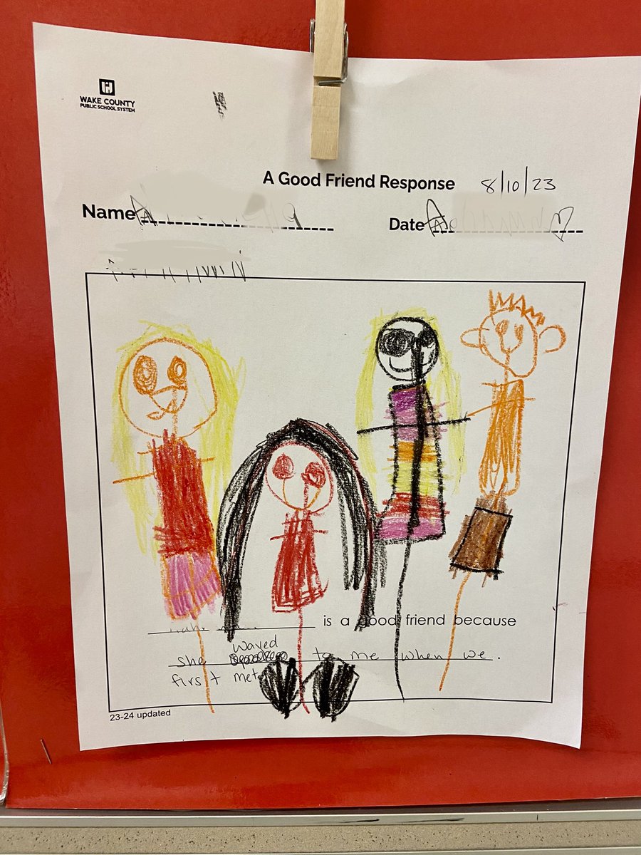 Want to know how to be a friend? Ask one of our <a href="/HinnantsKcrew/">Hinnant’s Kinder Crew</a> Kindergarteners and they’ll let you know #Empathy <a href="/ShareAREsupport/">ARES Student Services</a> <a href="/ConsciousD/">Conscious Discipline</a> <a href="/2ndStepProgram/">Second Step Programs</a> #BecauseKindergarten <a href="/AlstonRidgePTA/">Alston Ridge Elementary PTA</a>