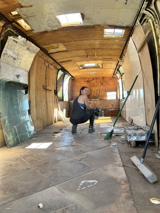 My next big project. Turning this old broken down 1980s Provost bus into a community space for my campground