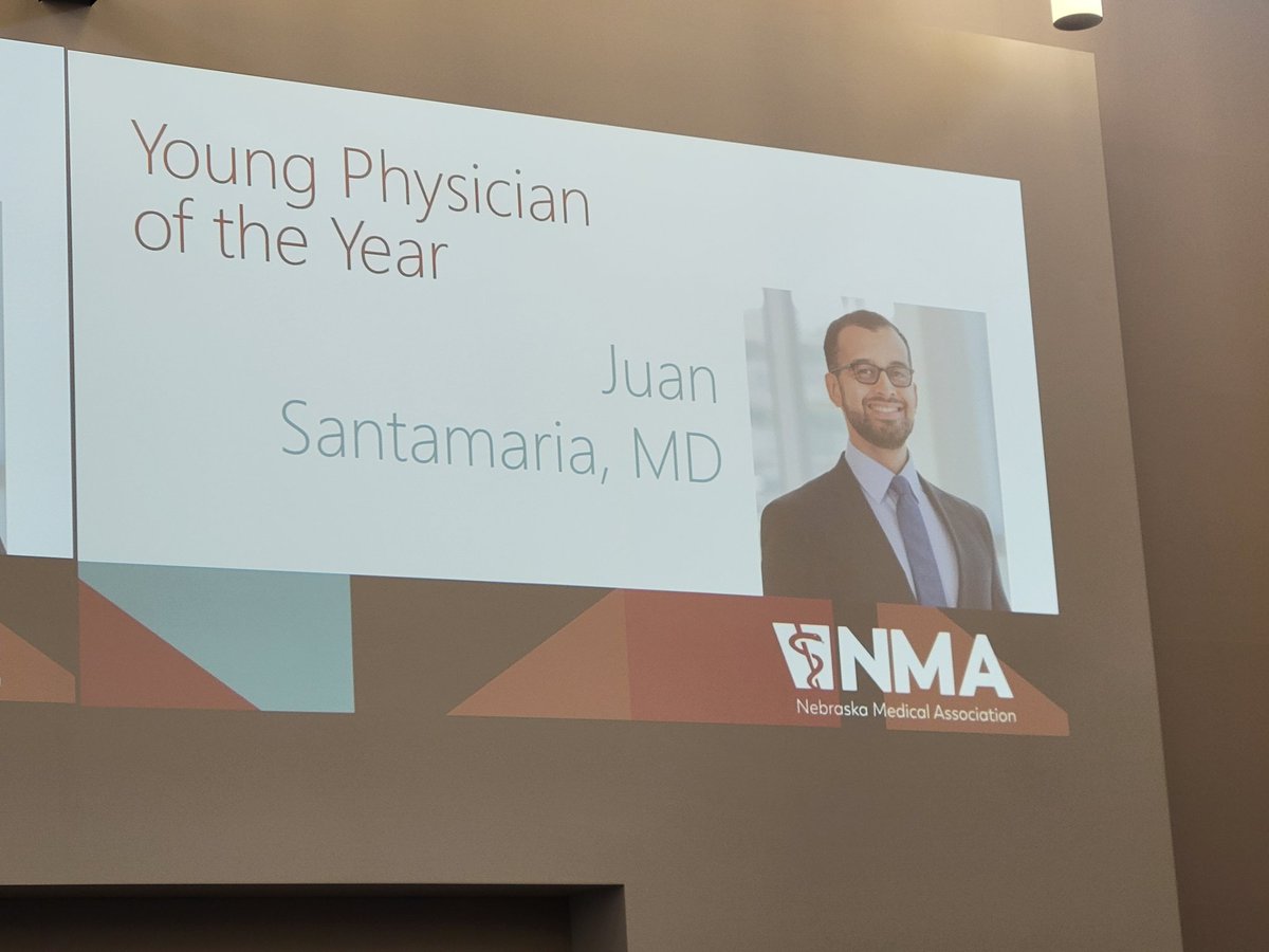 Congratulations @UNMCSurgery @NebraskaDoctors @UNMCCOM breast surgeon/surgical oncologist @Dr_JSantamaria on your well deserved @NebMedAssn Young Physician Award