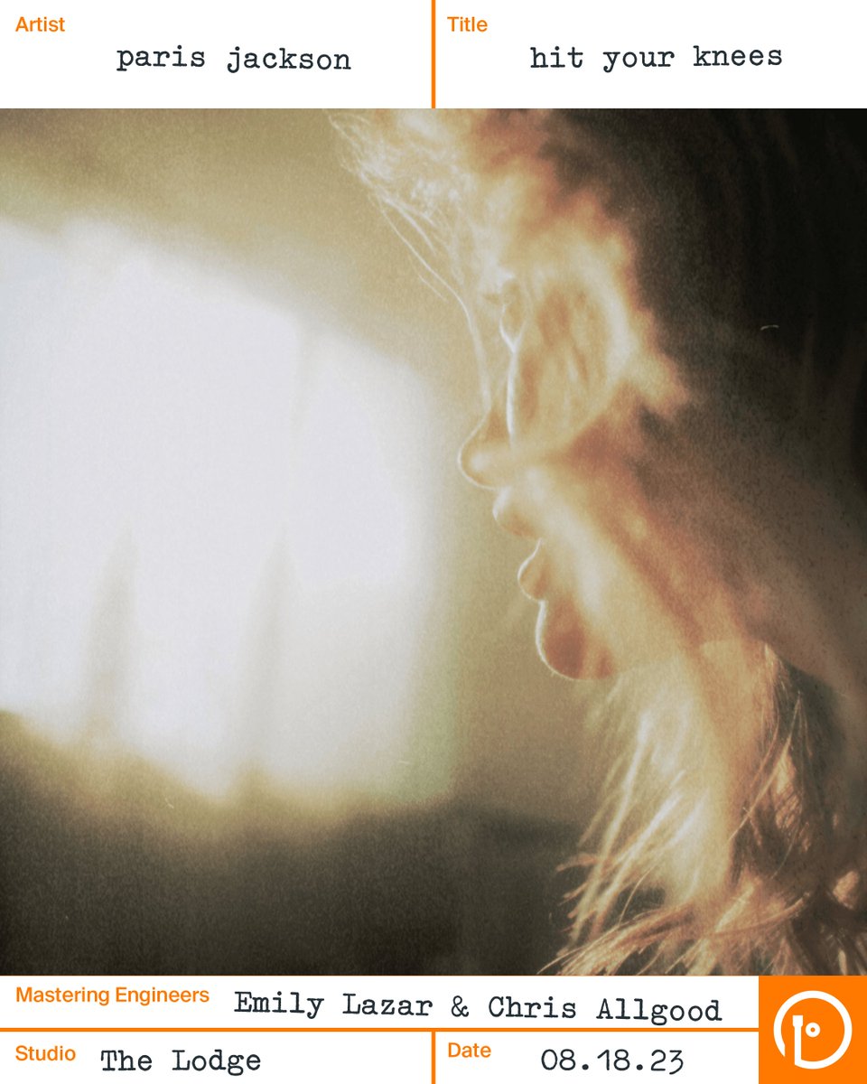 Ready to ‘hit your knees’?! Such an honor to have worked on this one with <a href="/ParisJackson/">PK</a> <a href="/RealLindaPerry/">LINDA PERRY</a> <a href="/EqualizeHer_/">EqualizeHer</a> and a stellar crew of badasses 🤘 

Produced by Linda Perry and Paris Jackson, mastered with 🧡 at The Lodge!