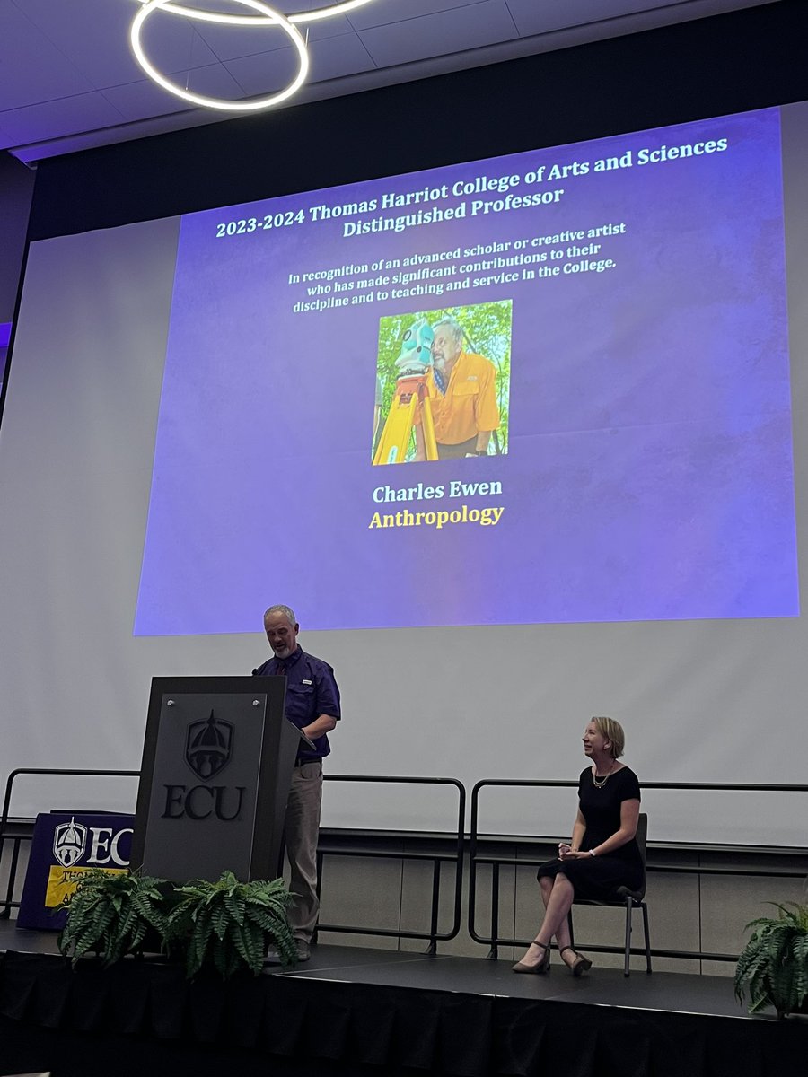 ecuanth's tweet photo. Congrats to @ecuanth professor Dr Charles Ewen, who today at convocation received the @ecuhcas Distinguished Professor Award for his achievements in research, teaching, and service! Congrats, Charlie! https://t.co/9OWTuFDYOv