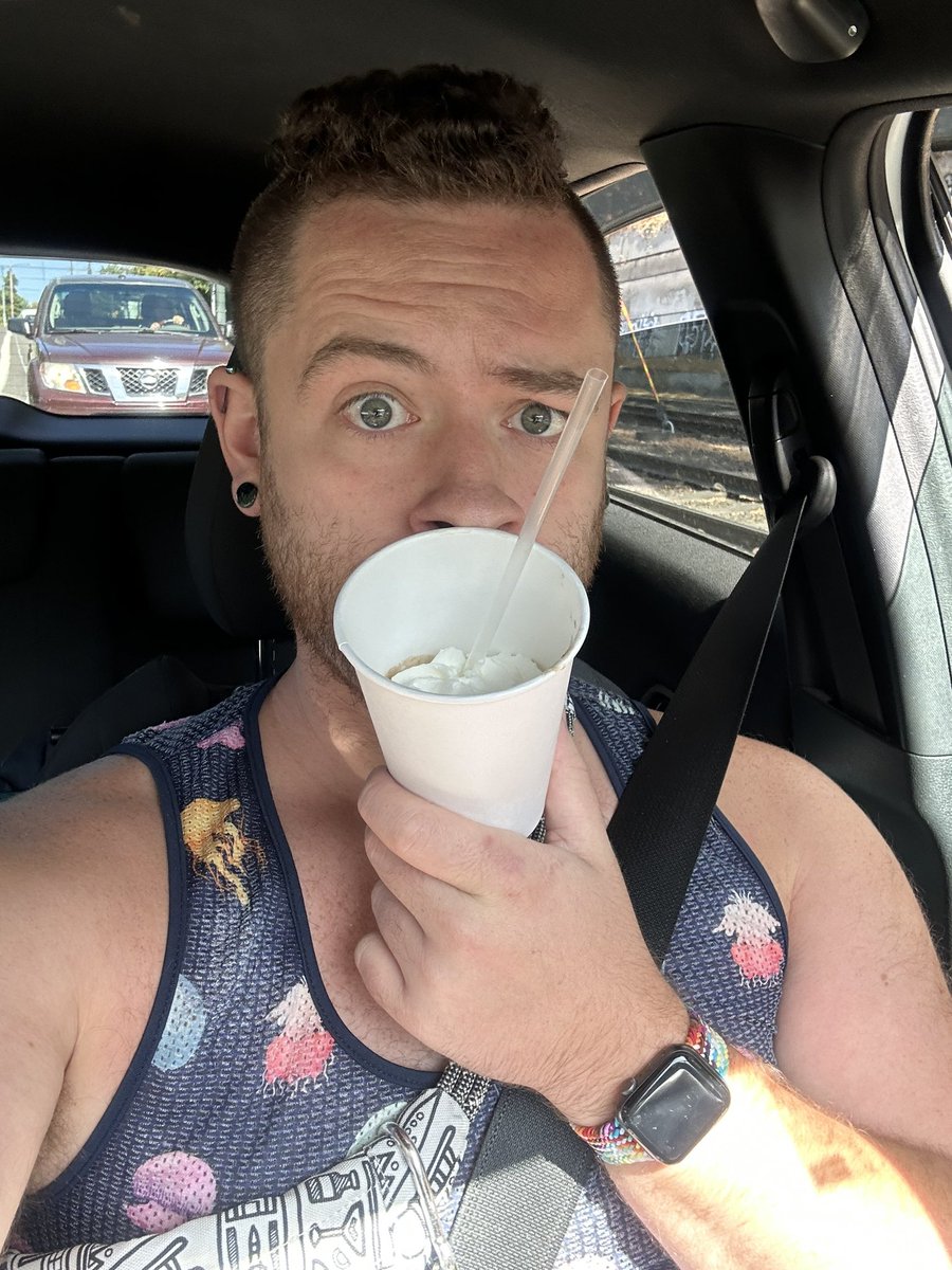 Just made an Instacart delivery to a local hospital’s coffee shop, and the barista made me a drink as thanks, and when she made too much, she turned to me and was like, “Here, it’s… it’s like a human pup cup!” So that’s how my day has started :p