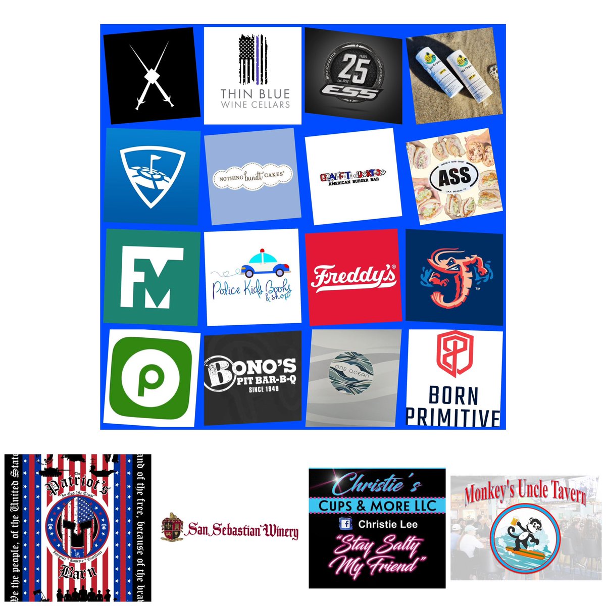 We can’t say THANK YOU enough to these businesses for their support of our 4th Annual Cpl. Andy Lavender Memorial 5k event! 
All of these businesses donated items for our raffle to help us raise money for our mission!

…ndylavendermemorial5k.itsyourrace.com