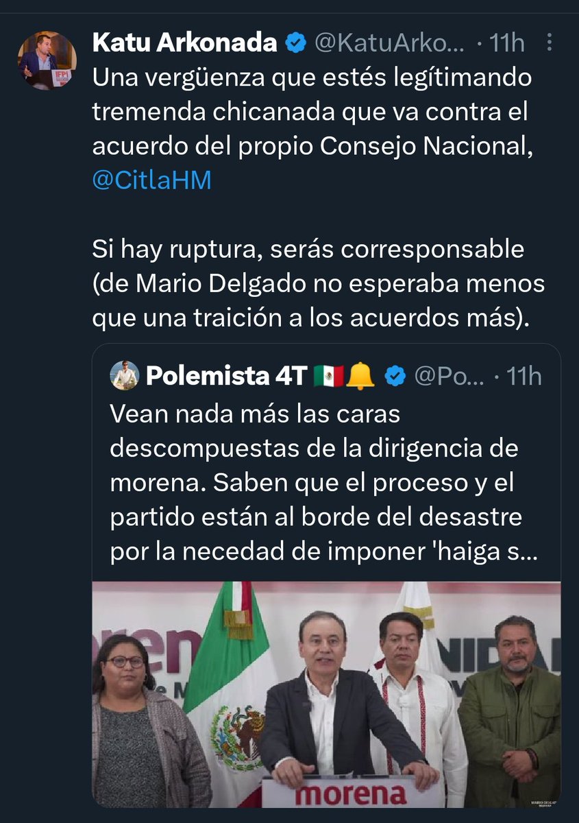 📚 𝐌 𝐝𝐞 𝐁𝐞𝐚𝐮𝐯𝐨𝐢𝐫 🦋 (@soymaestramiel) on Twitter photo Historias de la vida real y producciones Epigmenio presentan:
Pleitos de familia por la herencia del abuelo <a href="/lopezobrador_/">Andrés Manuel</a>
Protagonizada por:
<a href="/CitlaHM/">Citlalli Hernández Mora</a> y <a href="/mario_delgado/">Mario Delgado</a> Historias de la vida real y producciones Epigmenio presentan:
Pleitos de familia por la herencia del abuelo <a href="/lopezobrador_/">Andrés Manuel</a>
Protagonizada por:
<a href="/CitlaHM/">Citlalli Hernández Mora</a> y <a href="/mario_delgado/">Mario Delgado</a>