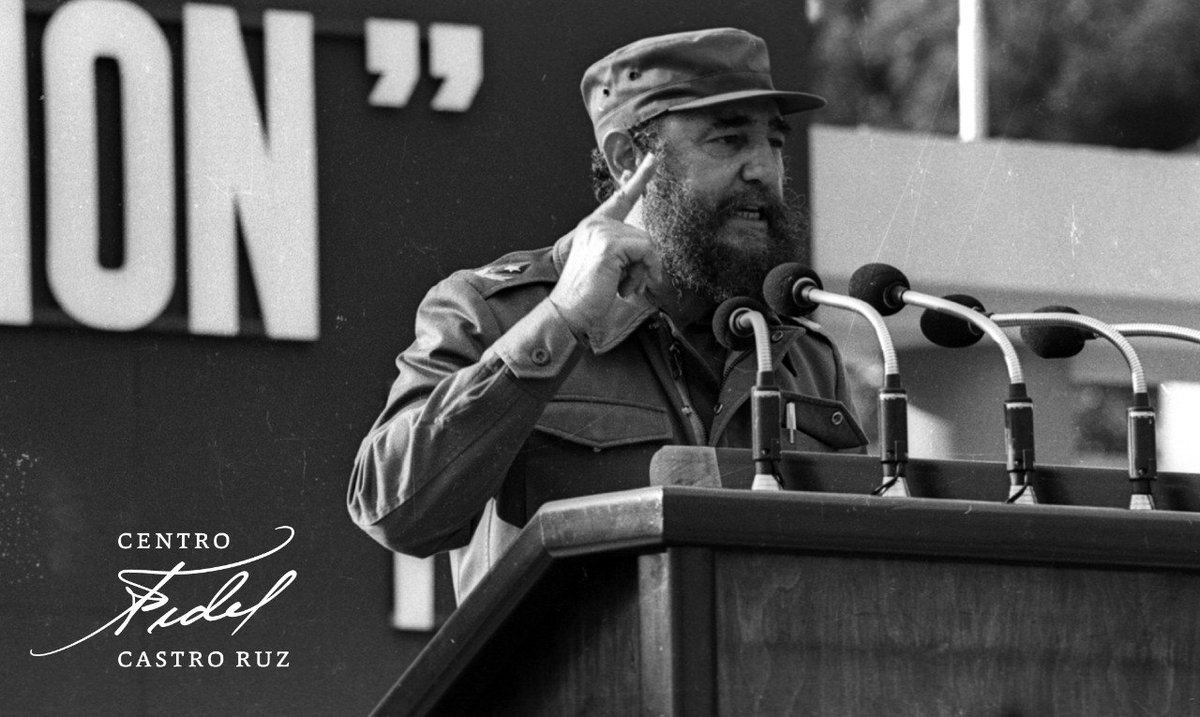 #Fidel:'Nosotros luchamos por algo, nosotros luchamos para algo: luchamos por un mañana, por un futuro, luchamos por un mundo mejor, luchamos por una sociedad mejor (...)'. #FidelVive