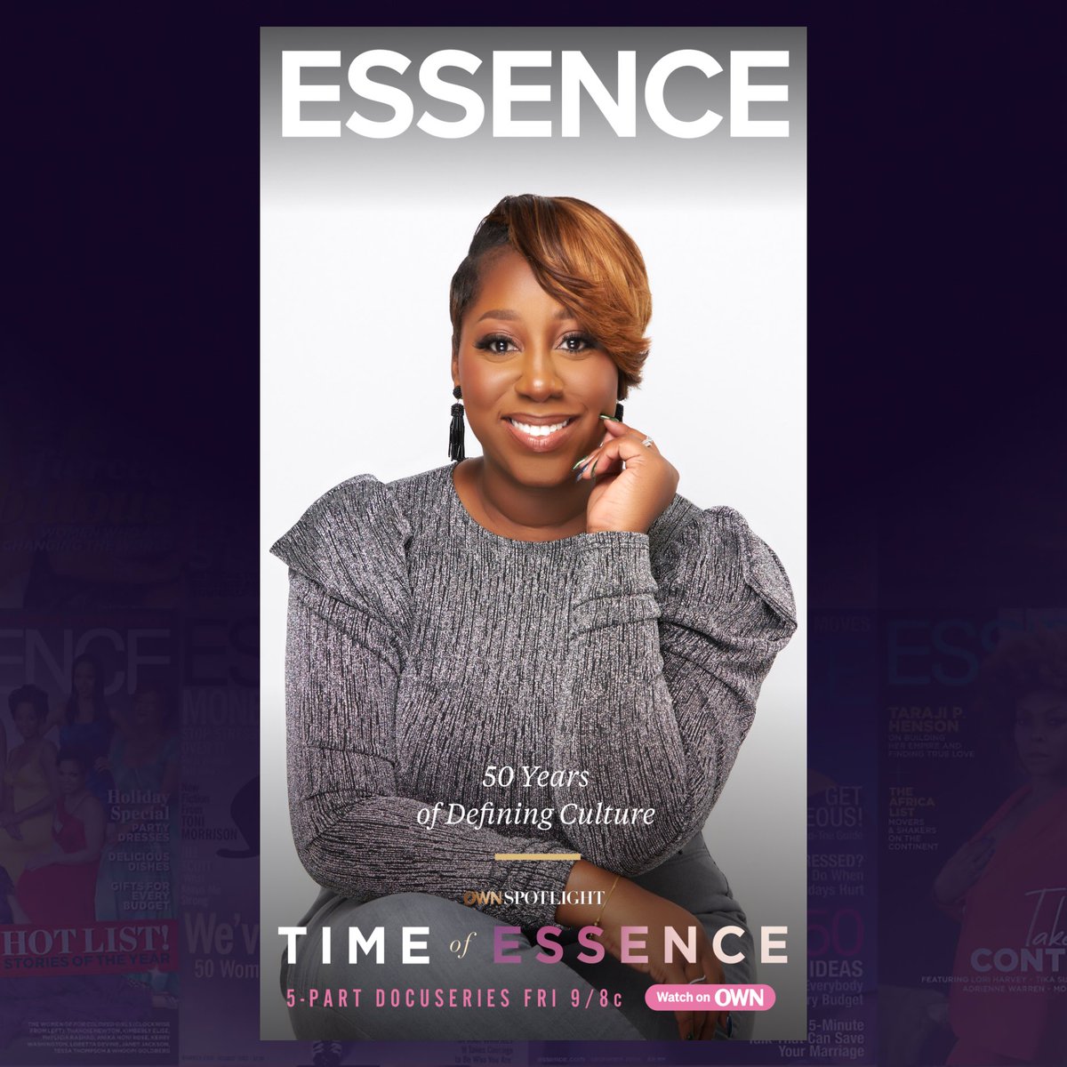 | Tune in TONIGHT for the premiere of Time Of <a href="/Essence/">ESSENCE</a> on <a href="/owntv/">Oprah Winfrey Network</a>! This riveting five-part documentary series premieres this Friday, August 18 at 9 pm ET/PT on OWN and streaming on MAX. #timeofessence #owntimeofessence