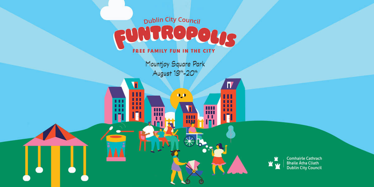 Catch us at Mountjoy Square all weekend for DCC's Funtropolis festival. dublin.ie/whats-on/listi… Our sustainable games quarter is fast becoming a real hit on the summer festival scene, introducing families to the idea of 'creative reuse'