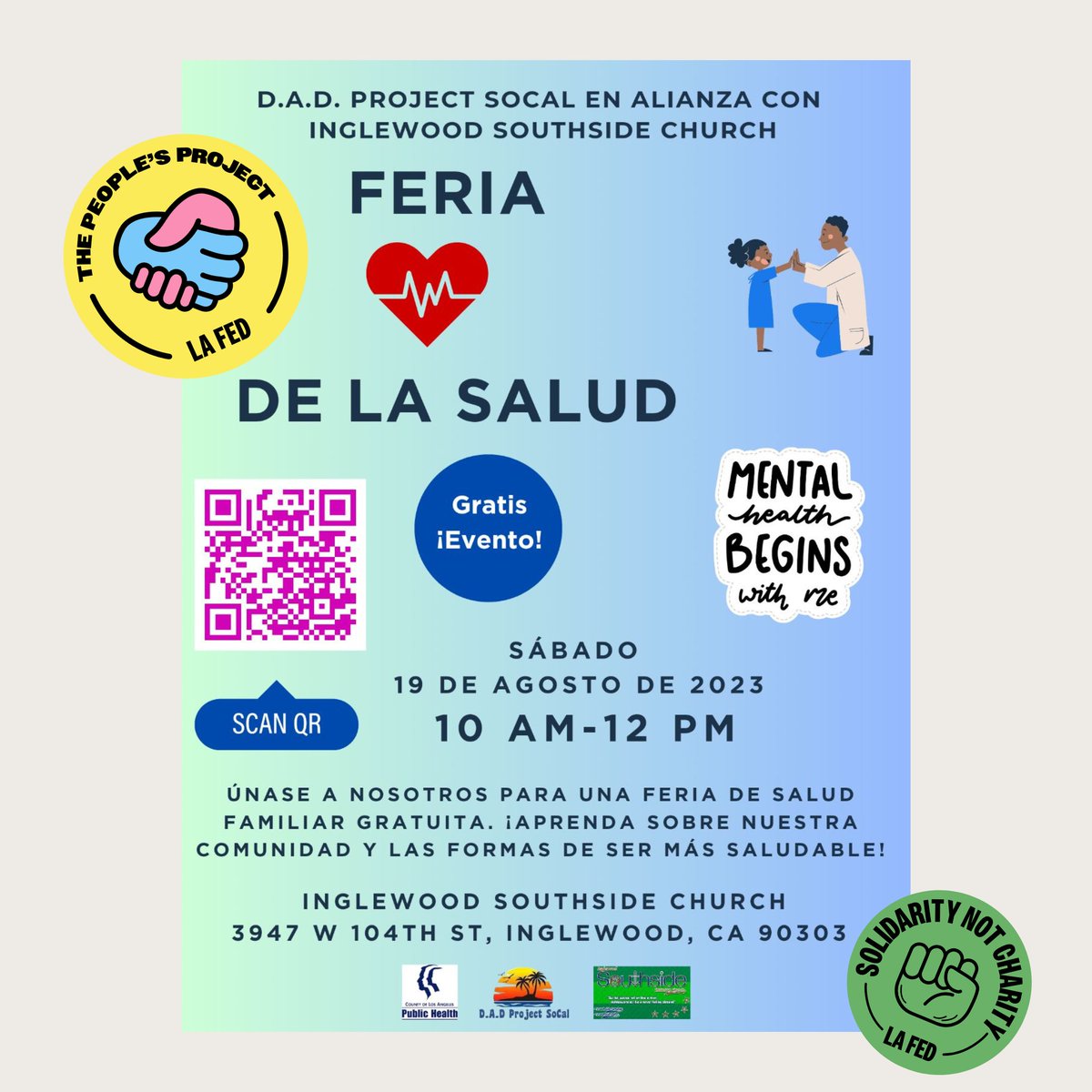 💛 COMMUNITY EVENT ALERT 💛 Join us for a Community Health Fair alongside community orgs d.a.d_project &amp; Inglewood Southside Church this weekend to learn how you can get healthy and stay healthy. 💪 

Register at the 🔗 in bio to save your seat now! 📲 #Community #ThePplsProj