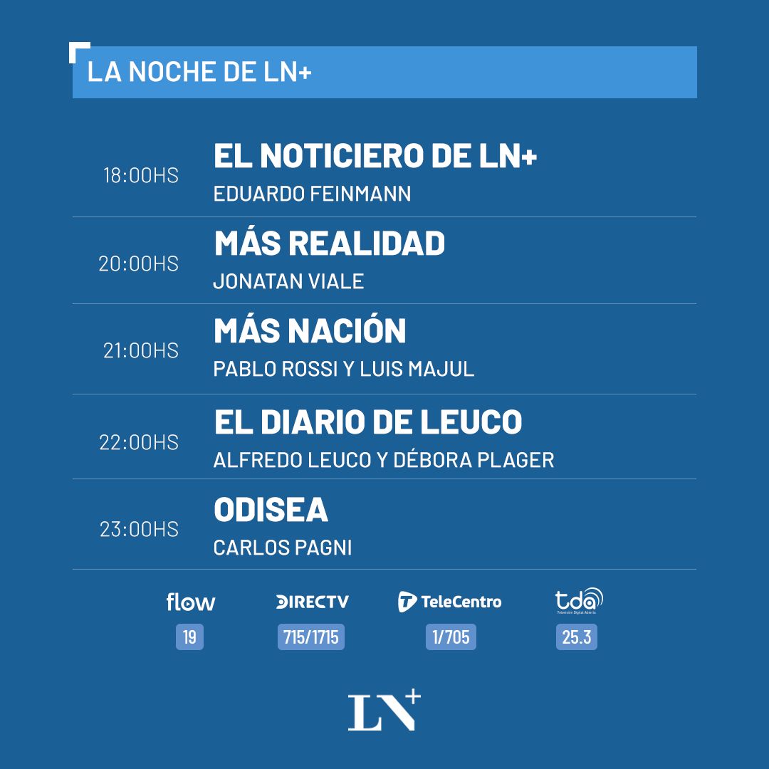 Lunes en #LN+ 🔥 🔷 Sumate a toda la programación en vivo desde las 6:00 AM.