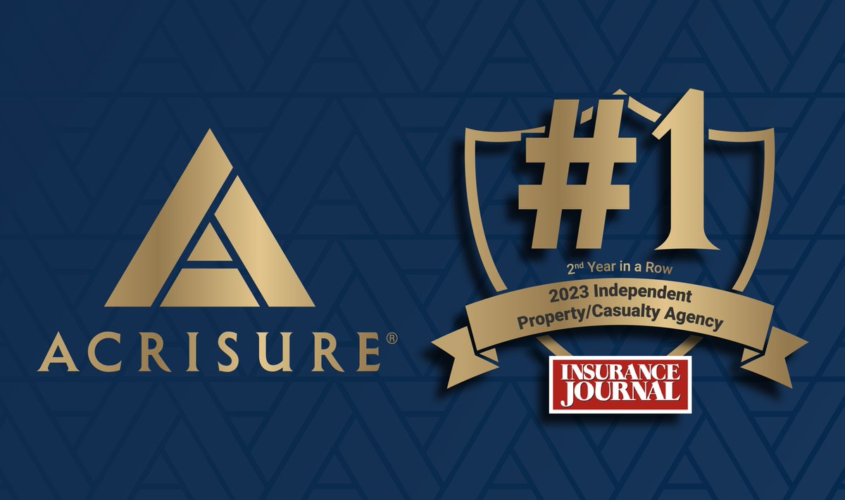 Acrisure (@acrisure) on Twitter photo Our insurance business has once again been named Top Property/Casualty Agency by <a href="/ijournal/">Insurance Journal</a>. Congratulations to our sales professionals on this achievement, and thanks for all you do to connect clients to our full suite of financial services solutions! Our insurance business has once again been named Top Property/Casualty Agency by <a href="/ijournal/">Insurance Journal</a>. Congratulations to our sales professionals on this achievement, and thanks for all you do to connect clients to our full suite of financial services solutions!
