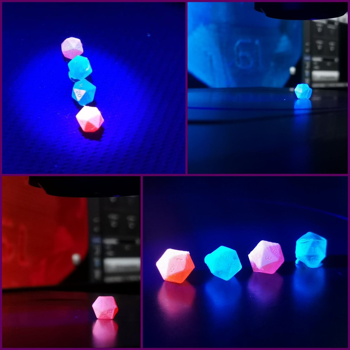 Our new #fluorescent photo-curable resins that contain molecules that emit visible light when exposed to specific wavelengths of light.This property makes them useful in a variety of applications, #3Dprinting where fluorescence can provide functional benefits #fluorescencefriday