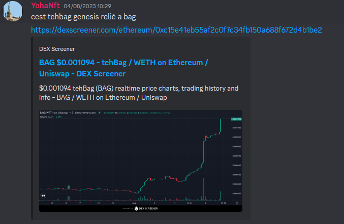 _Alpha555's tweet photo. Toujours pas convaincus à nous rejoindre ? 🙃

On a fait environ x10 sur le shitcoin Toshi 💸

En plus de ça : 
-Un x4 sur le NFT TehBag avec une entrée à 0.04 eth🔥
-Un x22 sur son coin 🤑

Vous voulez augmenter votre bag crypto pendant ce bear ?
👉 https://t.co/mu2v6GBIH2 https://t.co/79j3O6zkO2