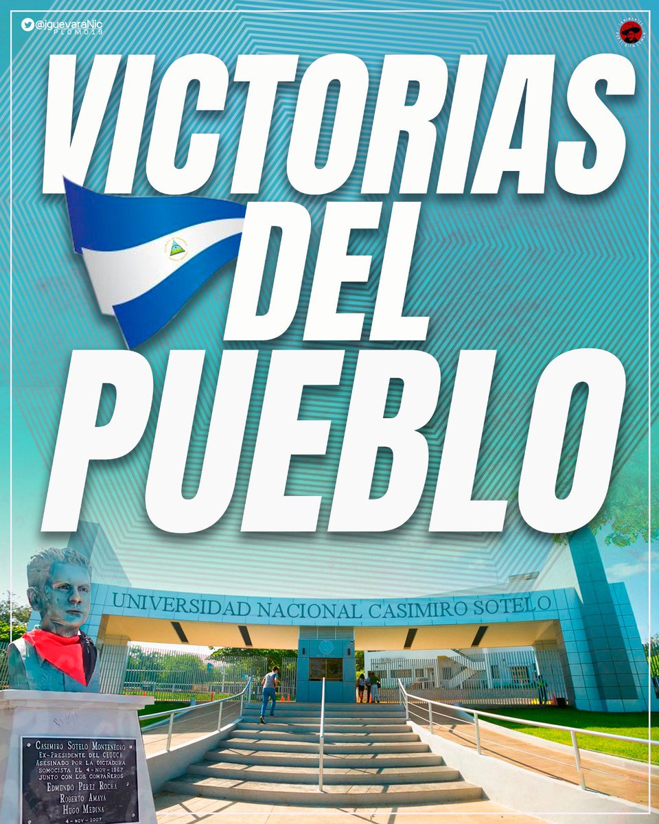 En homenaje al lider estudiantil, militante del FSLN, luchador por  una Universidad para el Pueblo, Casimiro Sotelo, sus ideales se siguen haciendo realidad con la  creación de la Universidad Nacional Casimiro Sotelo Montenegro. #VictoriasDelPueblo