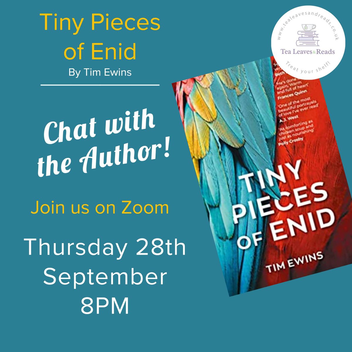 Our #BookClub choice for September is #TinyPiecesOfEnid by @EwinsTim. One that we know will provoke some deep discussions and feelings. Join us as we prepare to have our emotions battered by an incredible book! We have a few #signed #book boxes left! tealeavesandreads.co.uk/product/sept-2…