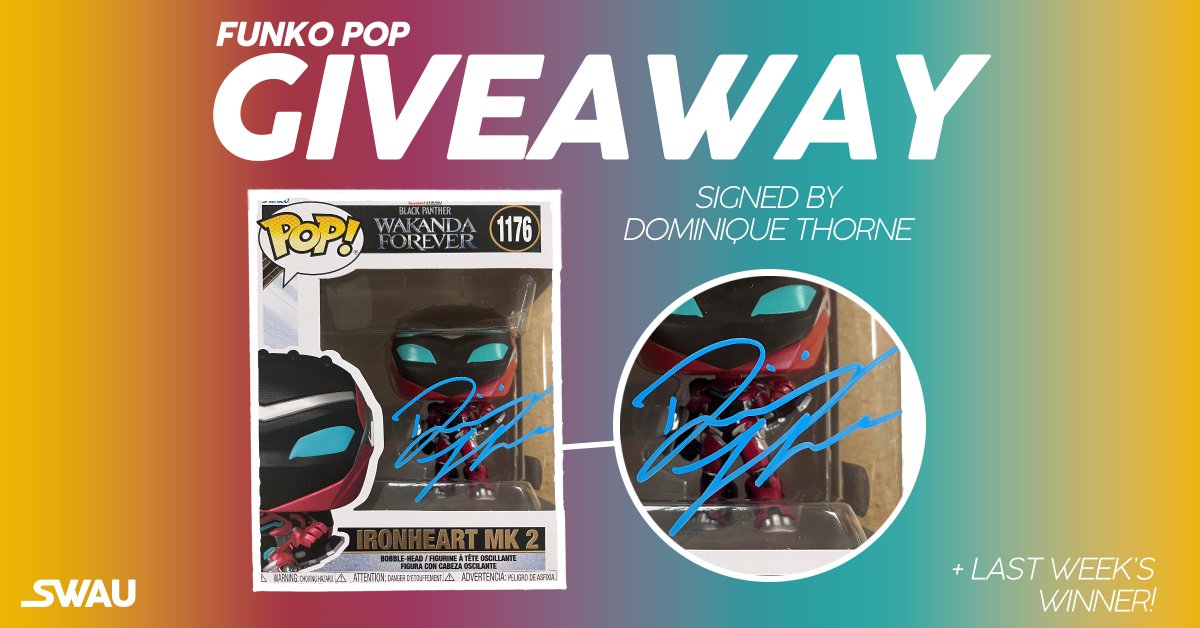 Now is the chance to win an Ironheart Funko POP signed by Dominique Thorne! 🤩 To Enter: - Follow @swau_official - Like & RT - Tag 1 friend PER COMMENT for extra entries Congrats to @LordofCinema who won our Stellan Skarsgard sign Funko! 🥳 Good luck this week, everyone! #swau