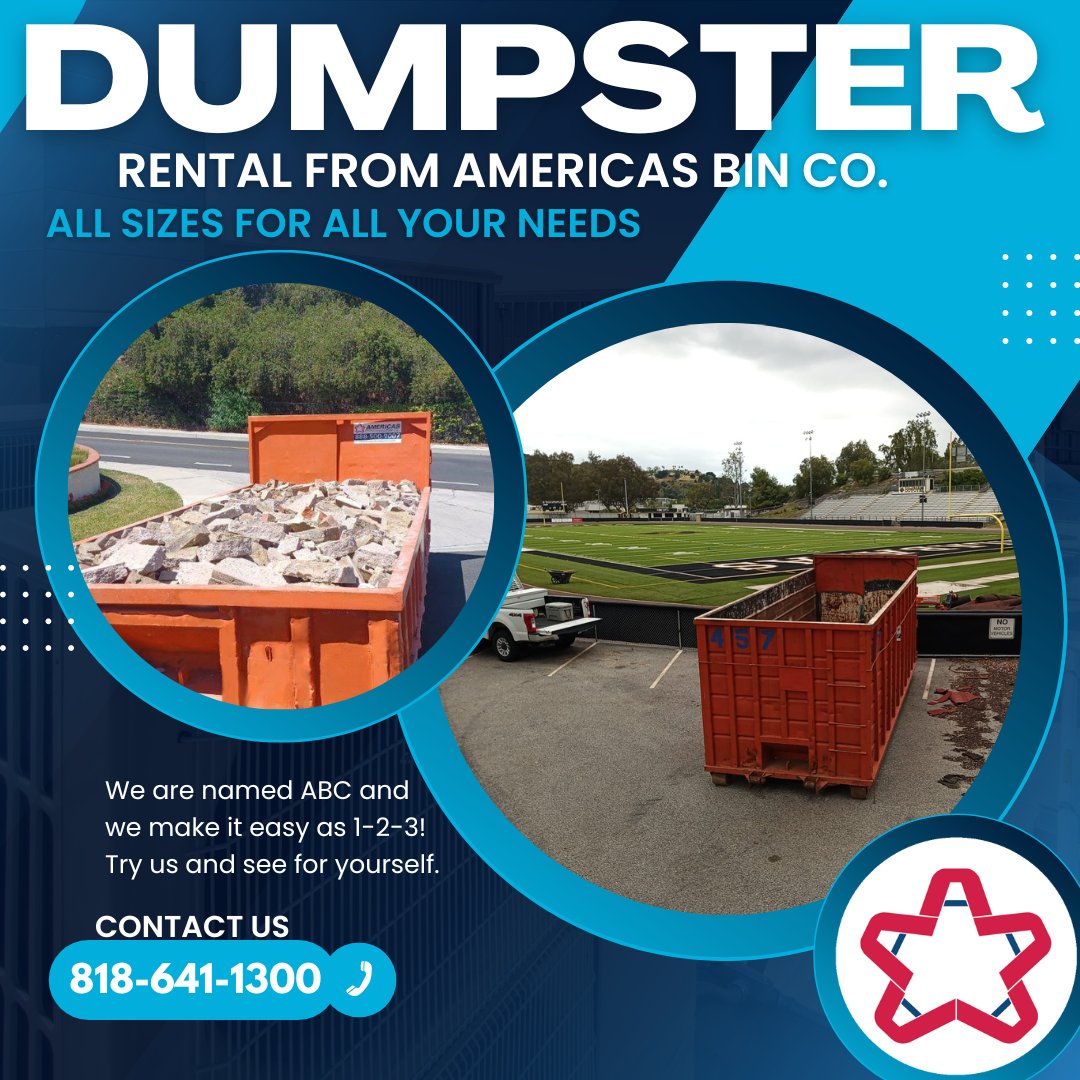 abcdumpster's tweet photo. Our dumpsters are built to handle even the toughest construction debris. Rent one today and see for yourself why we're the best in the business.
Call Americas Bin Co. today! 
888-500-9007 
https://t.co/jHvzHw34IY
Sales@abcdumpster.com 
#dumpsterrental #constructionwaste #dumpster https://t.co/BPfOvk7eyD