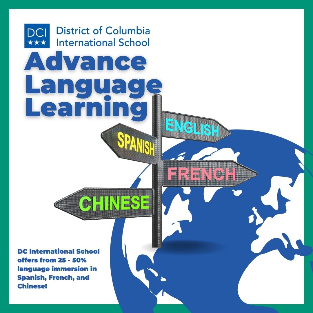 DCISchool's tweet image. At DCI, language learning is taken to a whole new level. With daily language classes in Spanish, French, and Chinese, we provide an immersive experience that fosters fluency, intercultural competency, and global citizenship. 
#DCI  #GlobalCitizens  #Ibforall