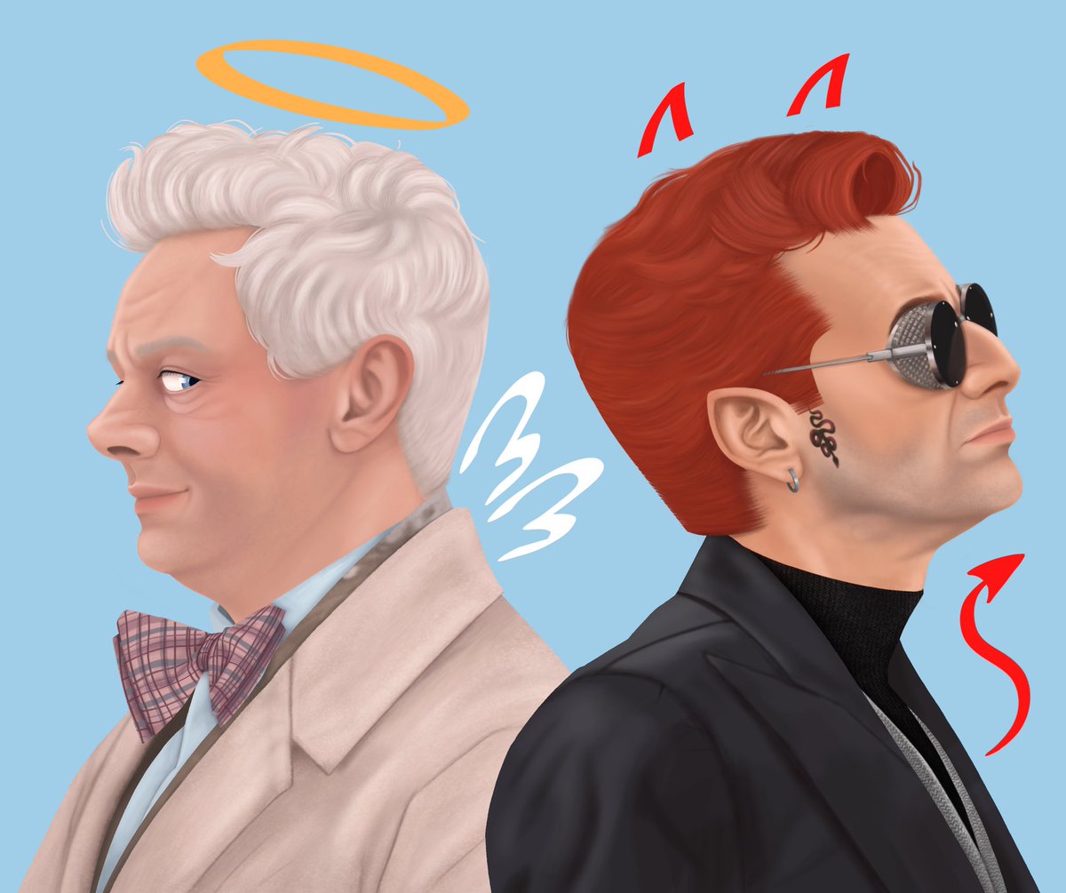 Psychlloppz's tweet photo. 😇😈
#goodomens #aziraphale #michaelsheen #crowley #davidtennant #ineffablehusbands https://t.co/FlO66cUSdc