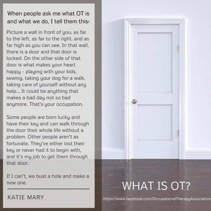 The perfect explanation #OccupationalTherapy 💚