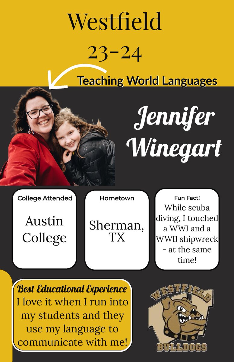 Welcome to the Bulldog Family, Ms. Winegart!