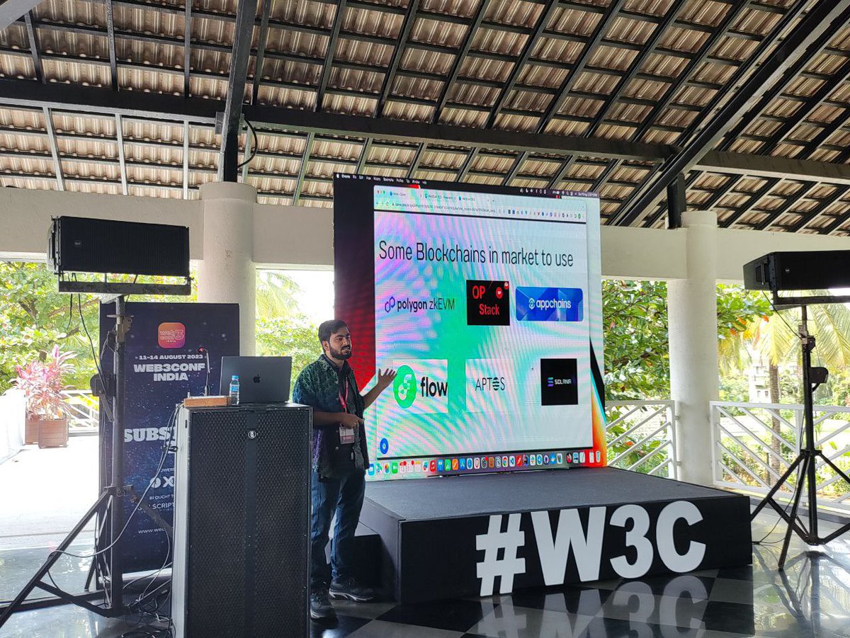 Mohit Bhat (@mbcse50) on Twitter photo It was such a pleasure speaking at <a href="/web3conf_india/">Web3Conf India</a>! 🎮💡
Spoke about Blockchain gaming👾and challenges faced by industry and how to overcome them as a developer👨💻.
Huge shoutout to incredible #web3conf squad for pulling off an unforgettable event! 🙌🚀
#BlockchainGaming #Web3 It was such a pleasure speaking at <a href="/web3conf_india/">Web3Conf India</a>! 🎮💡
Spoke about Blockchain gaming👾and challenges faced by industry and how to overcome them as a developer👨💻.
Huge shoutout to incredible #web3conf squad for pulling off an unforgettable event! 🙌🚀
#BlockchainGaming #Web3
