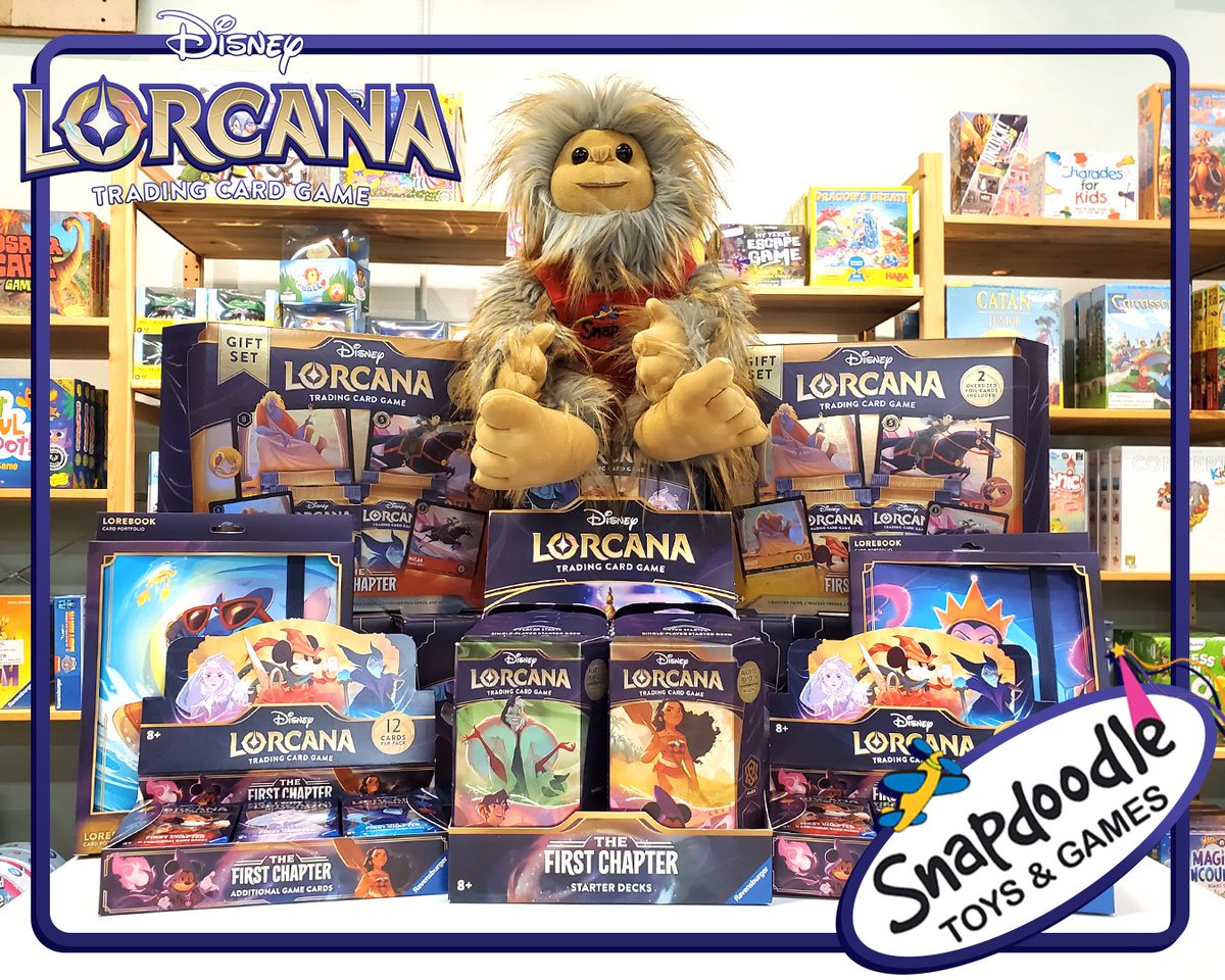 SnapdoodleToys's tweet photo. 🎉 Lorcana Launch Day!🎉

We're ready to go in our Seattle location, and it's making its way to other Snapdoodles as we speak! Keep your eyes posted here for updates! 

Kindly note: Because of our short supply we'll have to limit purchases to 3 boosters and 1 of anything else. https://t.co/g2jNUleHFV
