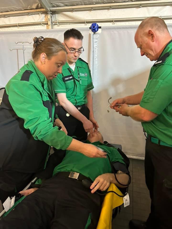 sja_bas's tweet photo. Our teams are at @ATGFestival providing medical cover 🎪

Plenty of opportunity for training and CPD, including getting to grips with the rollout of our new ePRF devices! https://t.co/oMw1crR1DA