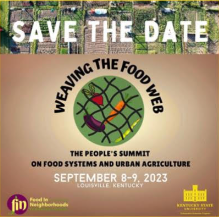 We will be attending The People's Summit on Food Systems and Urban Agriculture on September 8 - 9, 2023!

Come Learn about how local organizations plan to create a more resilient and sustainable community! 🌎