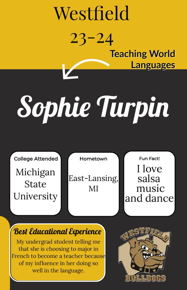 Welcome to the Bulldog Family, Ms. Turpin!