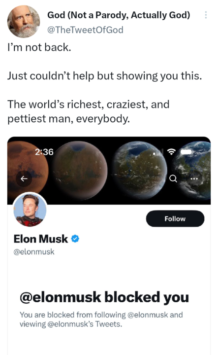 ShitzN_Giggles's tweet photo. Space Karen wants to remove Blocking as a feature because it makes no sense. Meanwhile.⬇️ https://t.co/JGrecyiXRR