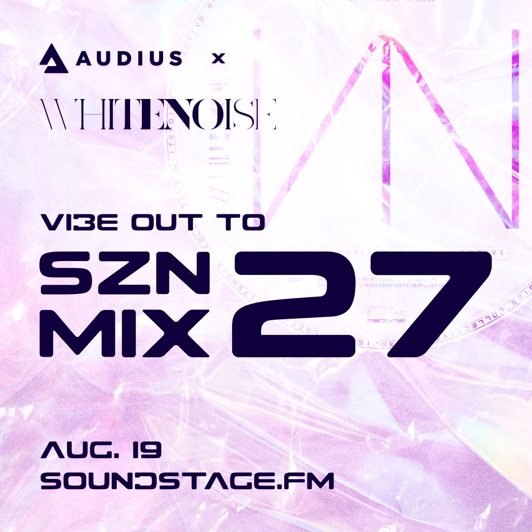Join <a href="/WhitenoiseCLLTV/">WHITE NOISE COLLECTIVE</a> for their debut performance on <a href="/SoundstageFM/">SoundStage.fm</a> 🔥

Expect jaw-dropping visuals and nonstop drum &amp; bass bangers from Audius community members 🎛️

Mark your calendars for August 20th @ 5pm PDT 🗓️

Click below to RSVP now 👇
soundstage.fm/events/whiteno…