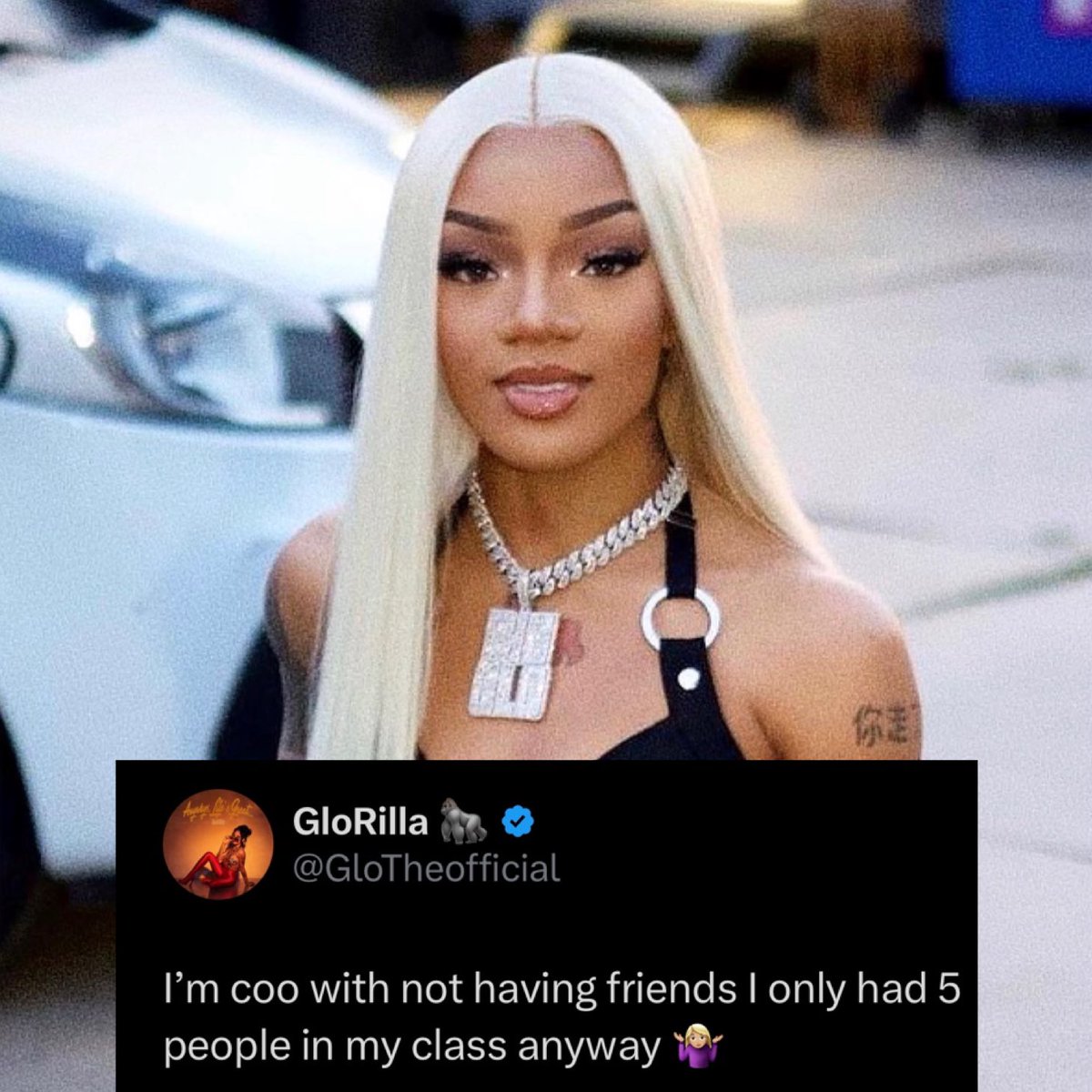 mymixtapez's tweet photo. Glorilla said she only had 5 people in her class ๐ณ๐๐
๐ธ: @samuelfinley_/IG https://t.co/pPrHPD9wgK