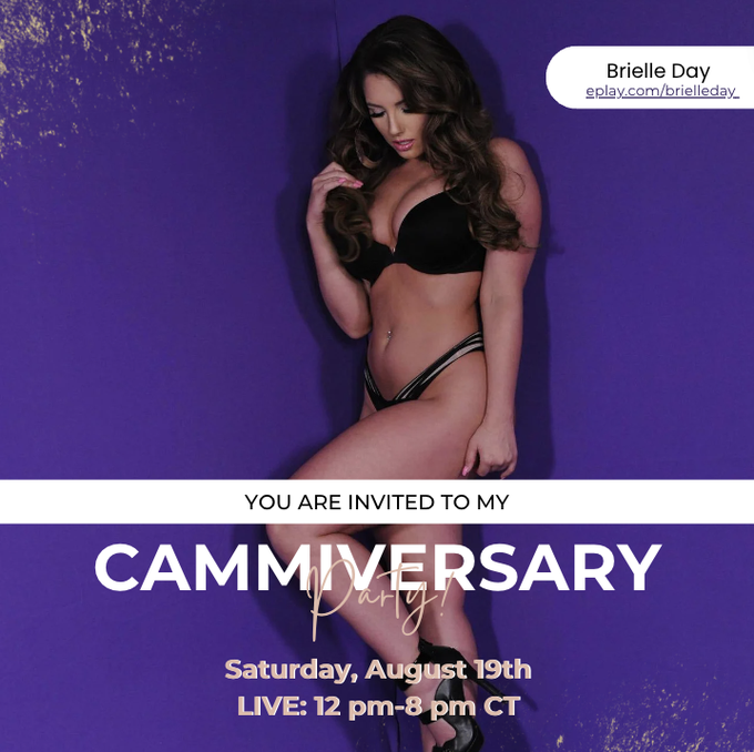 It's almost here! 💜 I'm so excited to be celebrating my Cammiversary with you LIVE on ePlay tomorrow