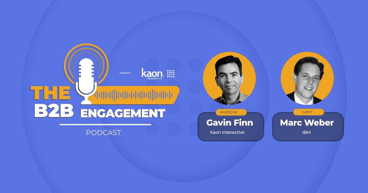 🎙️ Join us for a live podcast: "Earning the Unengaged Prospect". Learn to: 
✔️ Create pre-sales advantages 
✔️ Craft seamless buyer journeys 
✔️ Empower sellers with personalized experiences 
✔️ Enhance digital touchpoints
Register: kaon.com/events/earning…
#theB2BEngagementPod