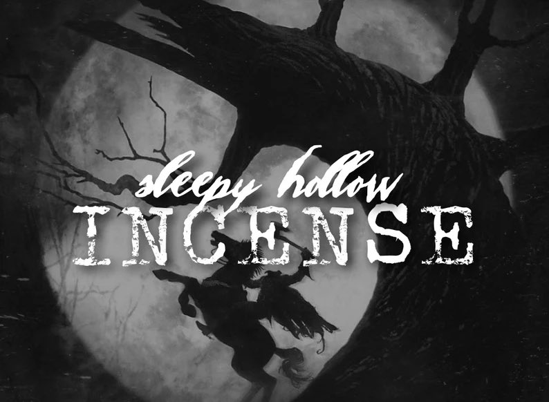 sleepy hollow - incense sticks /
invoke the wild, untamed energy of a legendary spirit. extinguished lanterns, goosebumps on tender flesh. the headless horseman rides again. 

identifiers / 
an extinguished candle, black velvet, night blooms, wet earth

baphometandco.com