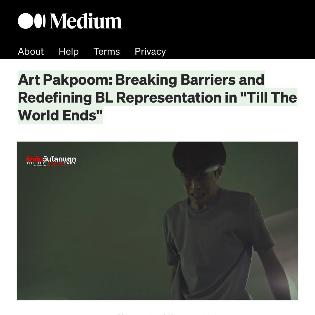 commetivebyaam's tweet photo. “With his remarkable performance in "Till The World Ends," #ArtPakpoom has not only broken barriers but also redefined BL representation onscreen.” #tilltheworldends #ttwetheseries #รักกันวันโลกแตก
Read more: https://t.co/vocKsMmtmC https://t.co/uX3l6aimsZ