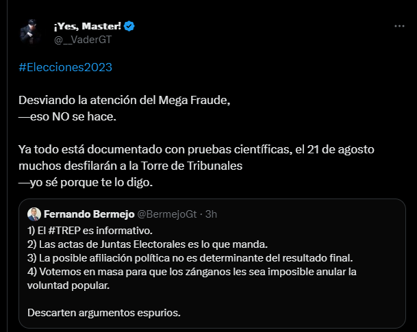 Factor4_GT's tweet photo. 8/19 Ante la coyuntura actual, la decisión de diversos actores ha sido instaurar el falso relato de un fraude desde el @TSEGuatemala a través de diferentes cuentas de netcenter y medios de comunicación afines a los #Corruptos y #netcenters https://t.co/ZQISVION9U