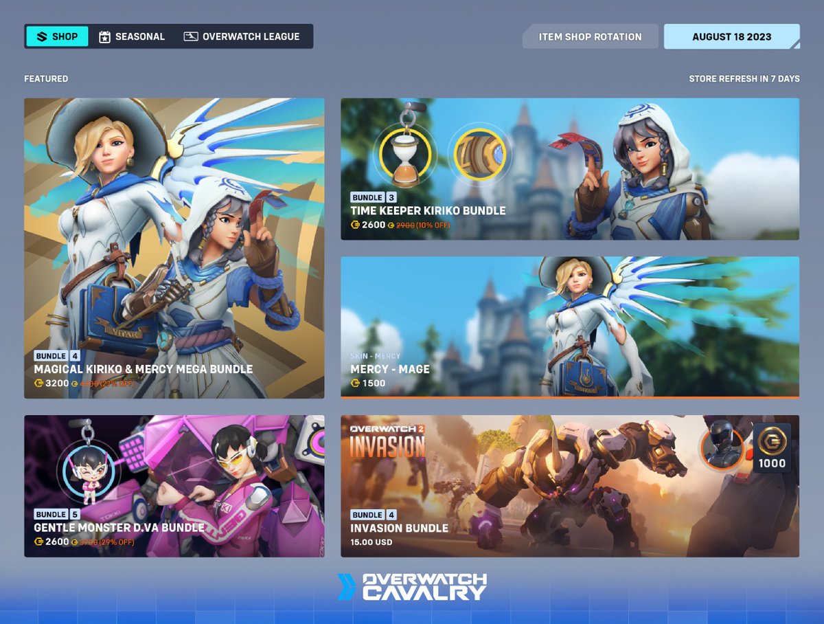 Overwatch Cavalry on X: Get a one-time thank you gift during