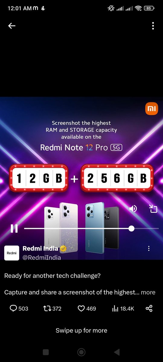 Hemang1612's tweet image. 12GB RAM+256GB ROM

#RedmiNote12Pro5G
#SuperRAM
@RedmiIndia

Tag
@JayParmarGJ3 
@karan_solanki_7 
@DTUnadkat9 
@gsrana4580 
@Kusumsolanki21