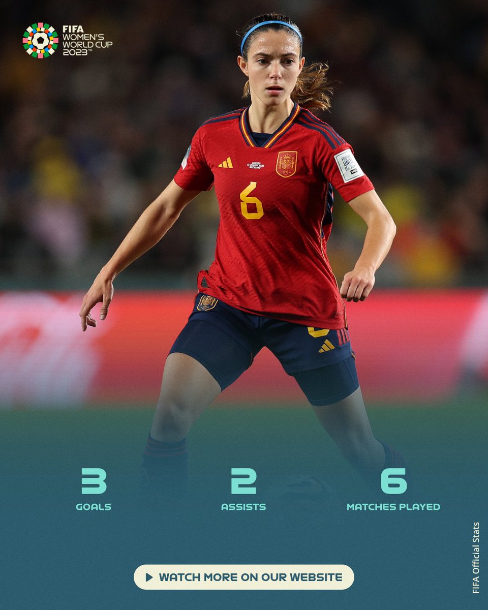 Brilliant Bonmati leading the way for Spain. 💪📊

#FIFAWWC | #BeyondGreatness