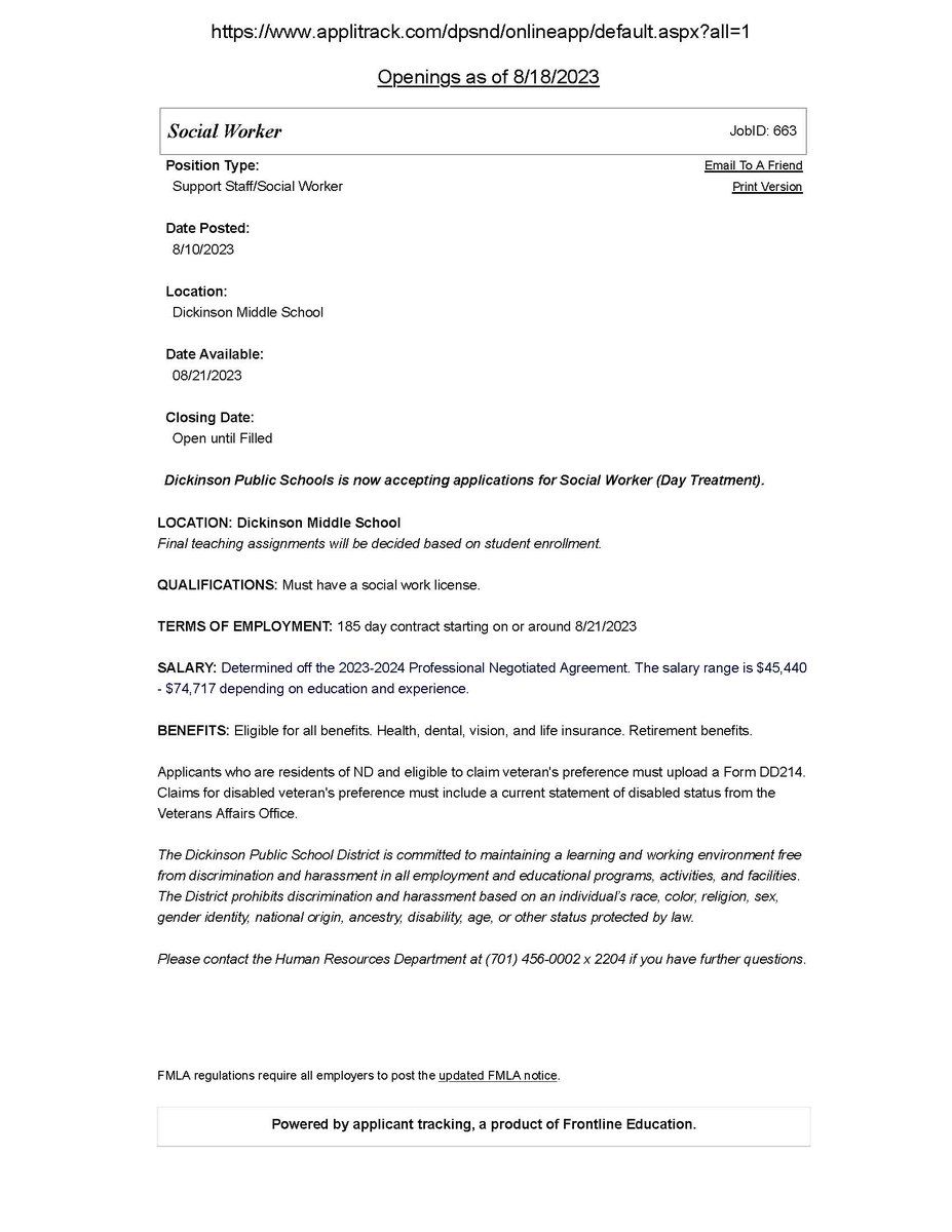 Dickinson Public Schools is hiring: applitrack.com/dpsnd/onlineap…