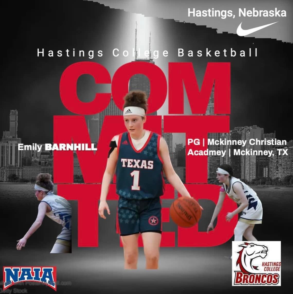 Shout out to Texas LoneStar’s  <a href="/EmilyBarnhill10/">Emily Barnhill</a> on her commitment to <a href="/hastingscollege/">Hastings College</a> ! 🙌🏻 #welldeserved #HARDWORKLPAYINGOFF