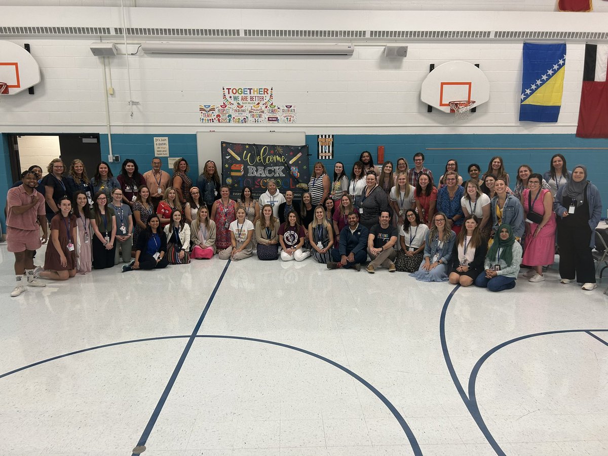 First day back with this fantastic staff. The rain made quite the entrance but we still got our first day picture in!