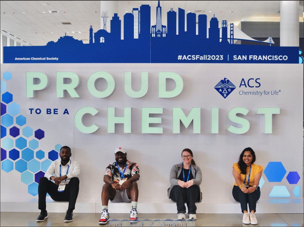 Had a blast at #ACSFall2023 - it was so great to see old friends, meet new friends, and hear awesome science! Congratulations to <a href="/mcamara3_/">Momodou</a> and <a href="/rcaidoo/">Beta Helix</a> for receiving travel awards from @ACS_DivBioChem and <a href="/ACS_BIOT/">ACS BIOT</a>, respectively! Looking forward to the next meeting.