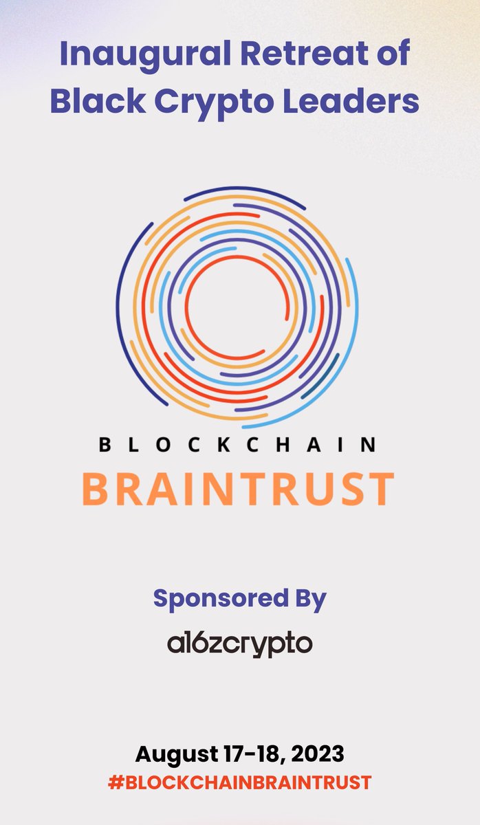 We appreciate the support of our partners and signature sponsor a16z Crypto.

#BlockchainBraintrust