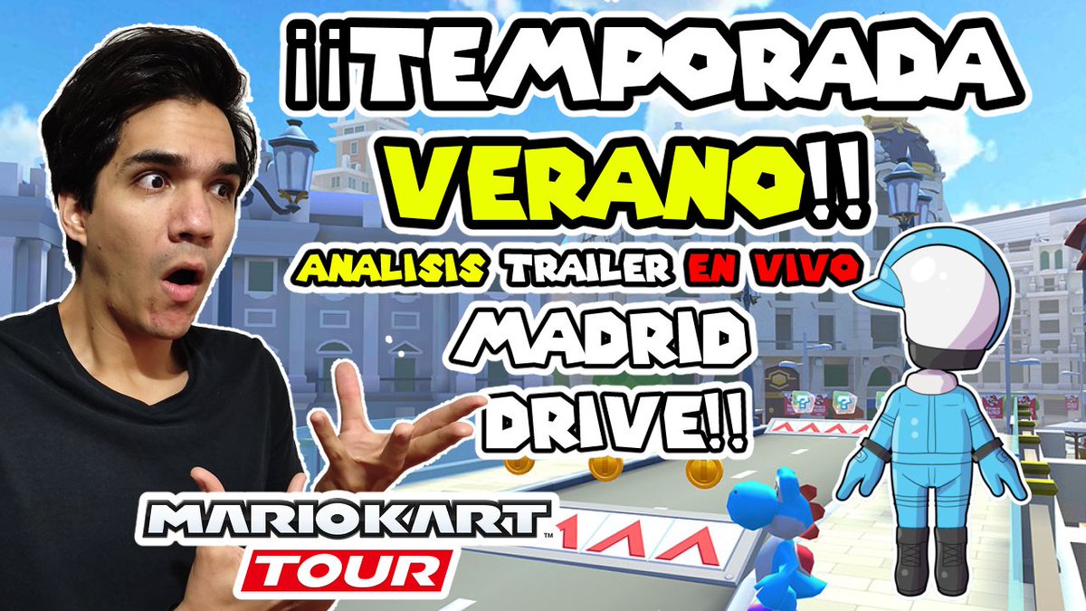 MoninShowYT's tweet photo. En MINUTOS empezamos la con el análisis de la temporada de verano. ¿Será este el fin de #MarioKartTour? Mientras tenemos Madrid Drive que se ve muy bien!! Los espero!!!
https://t.co/opfmndYf9u https://t.co/6tDc0nAAiQ