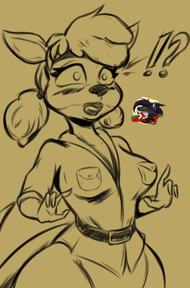 JnG_Art's tweet photo. A totally unprovoked sketch of Sheila from #SpyroTheDragon #spryo #furry #anthro #kangaroo #art #sketch #doodle #drawing https://t.co/po2C0YtMhJ